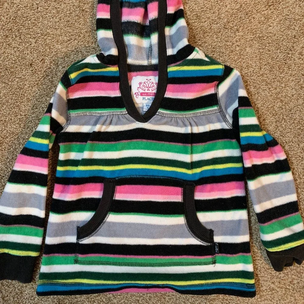 Children's Place striped hooded sweatshirt 4T